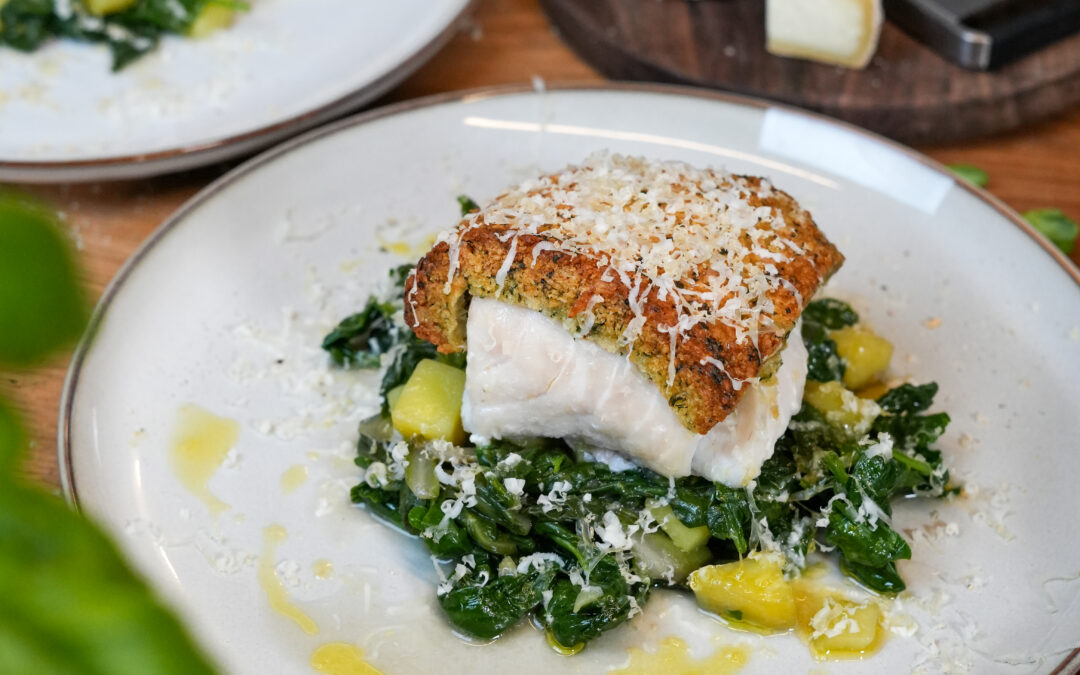 Fischfilet mit Kräuterkruste a.k.a. Schlemmerfilet auf Teller