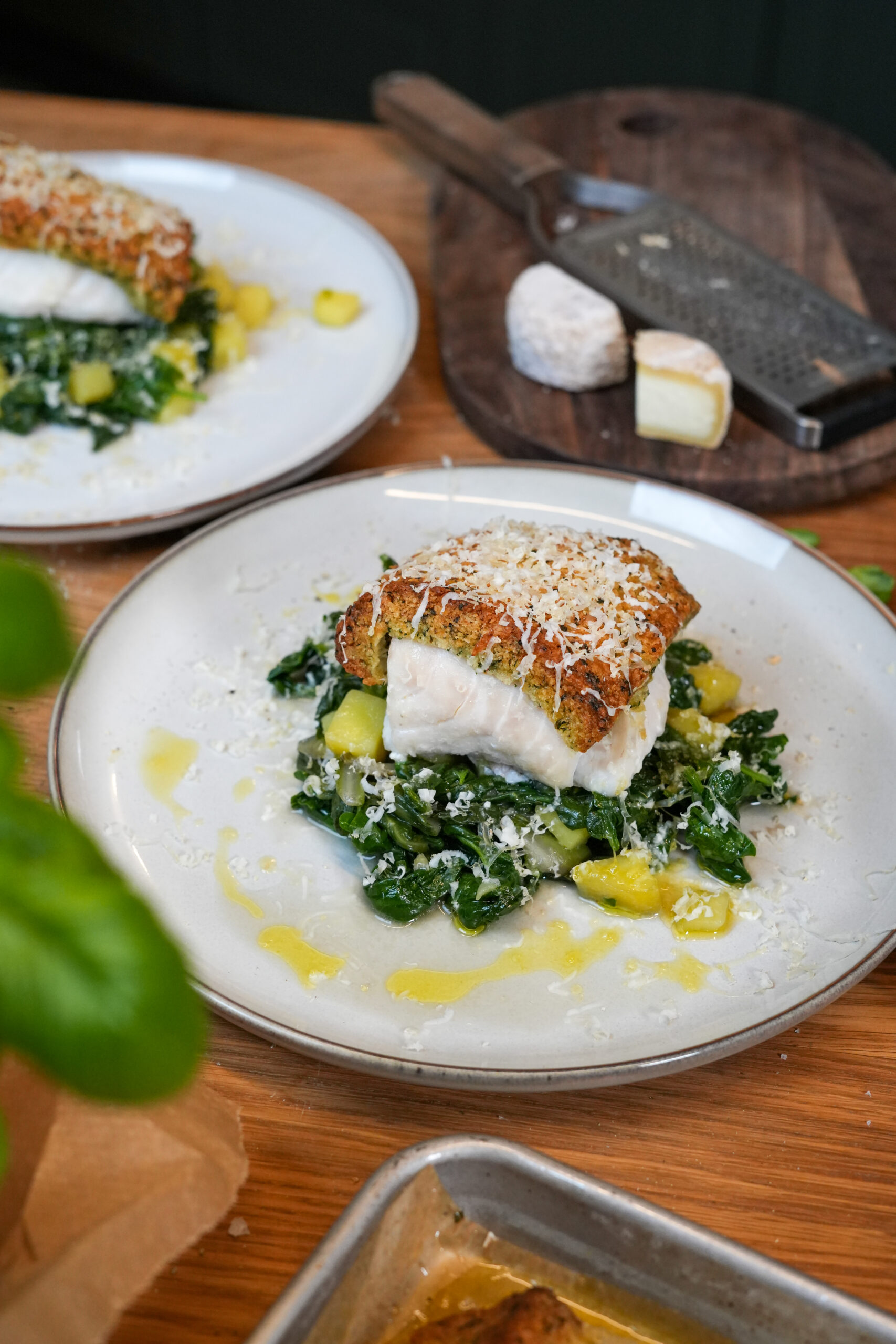 Schlemmerfilet Fischfilet mit Kräuterkruste a.k.a. Schlemmerfilet auf Teller